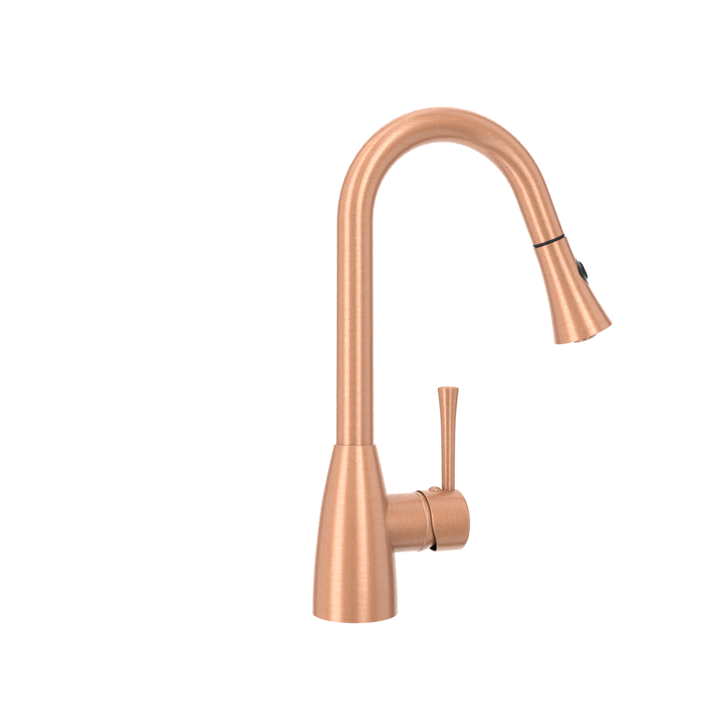Copper Pull Out Kitchen Faucet, Single Level Solid Brass Kitchen Sink Faucets with Pull Down Sprayer - AK96455C