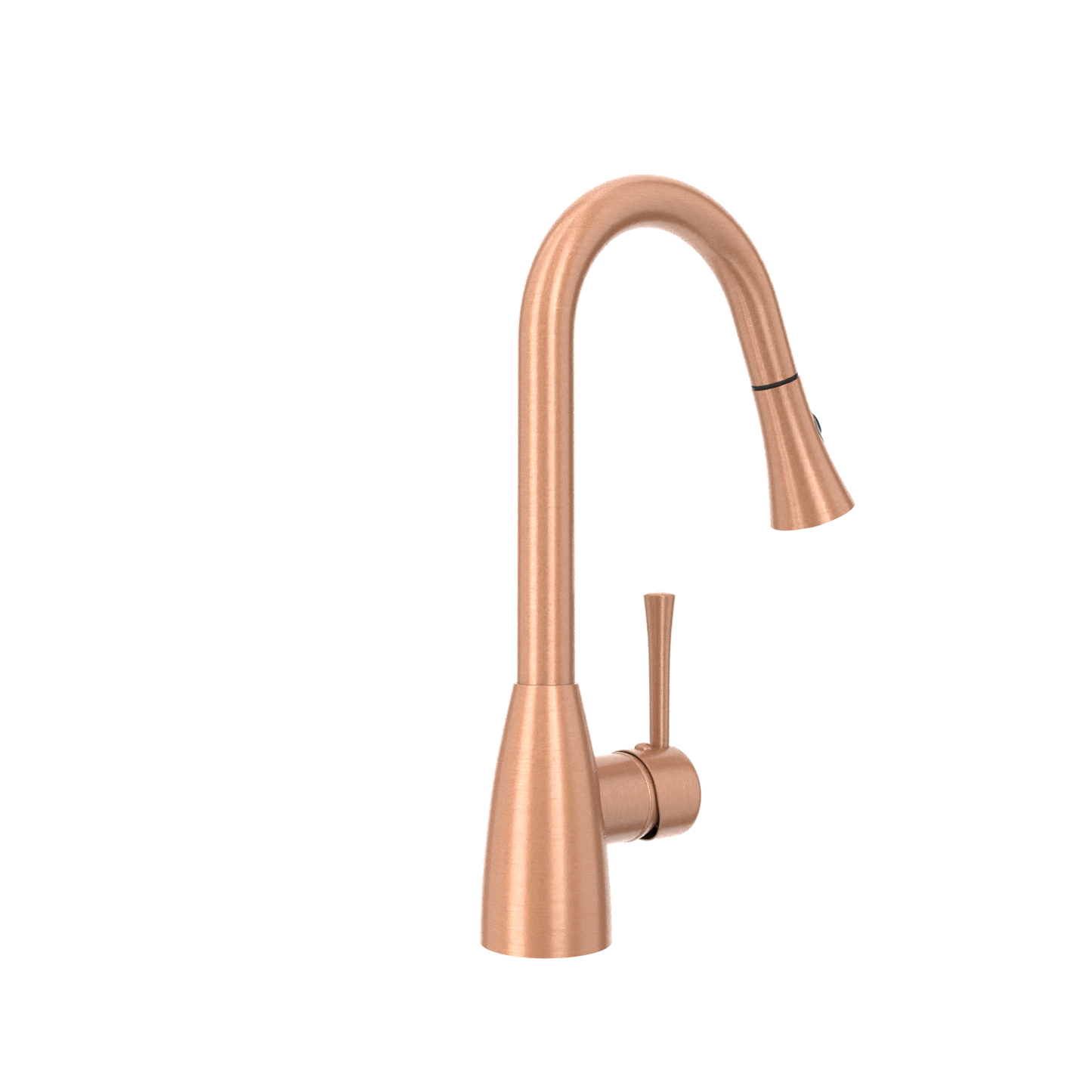 Copper Pull Out Kitchen Faucet, Single Level Solid Brass Kitchen Sink Faucets with Pull Down Sprayer - AK96455C