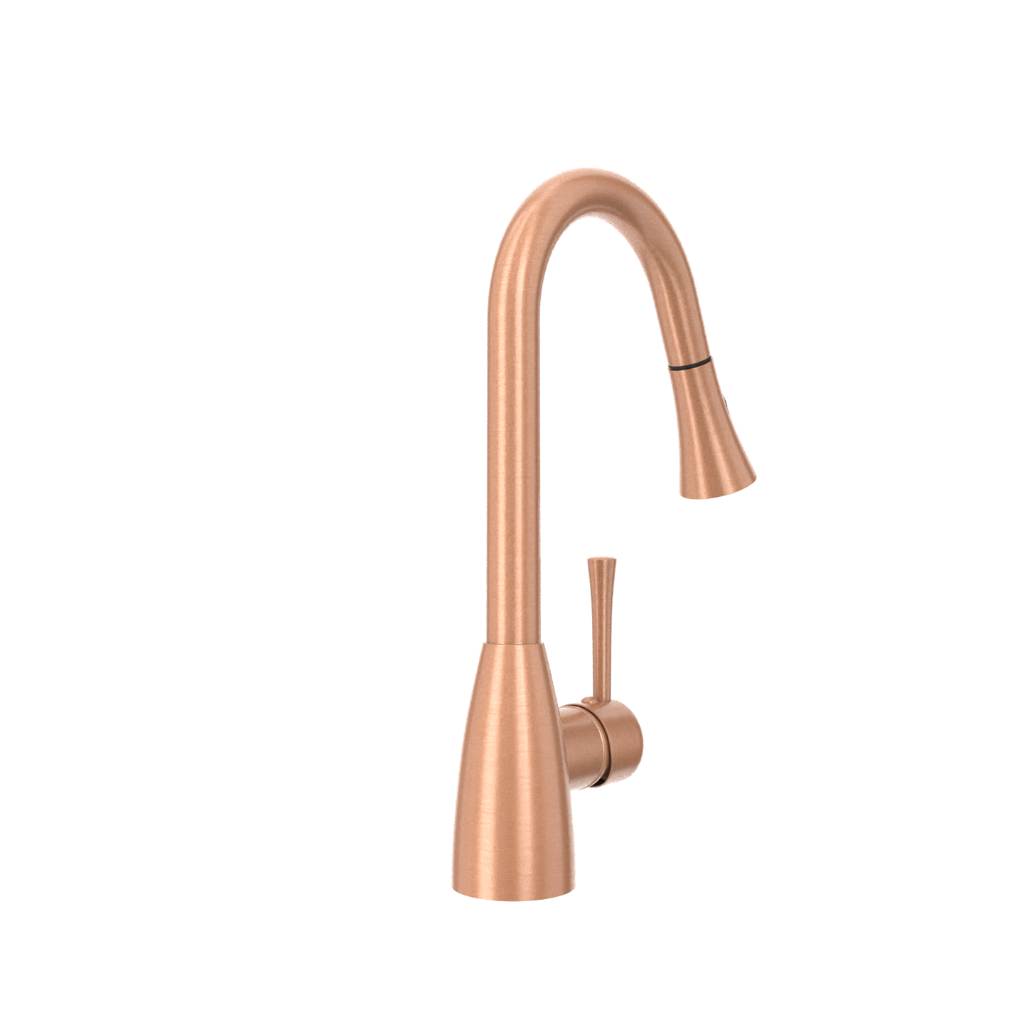Copper Kitchen Faucet with Soap Dispenser, Single Handle Solid Brass High Arc Pull Down Sprayer Head Kitchen Sink Faucets with Deck Plate