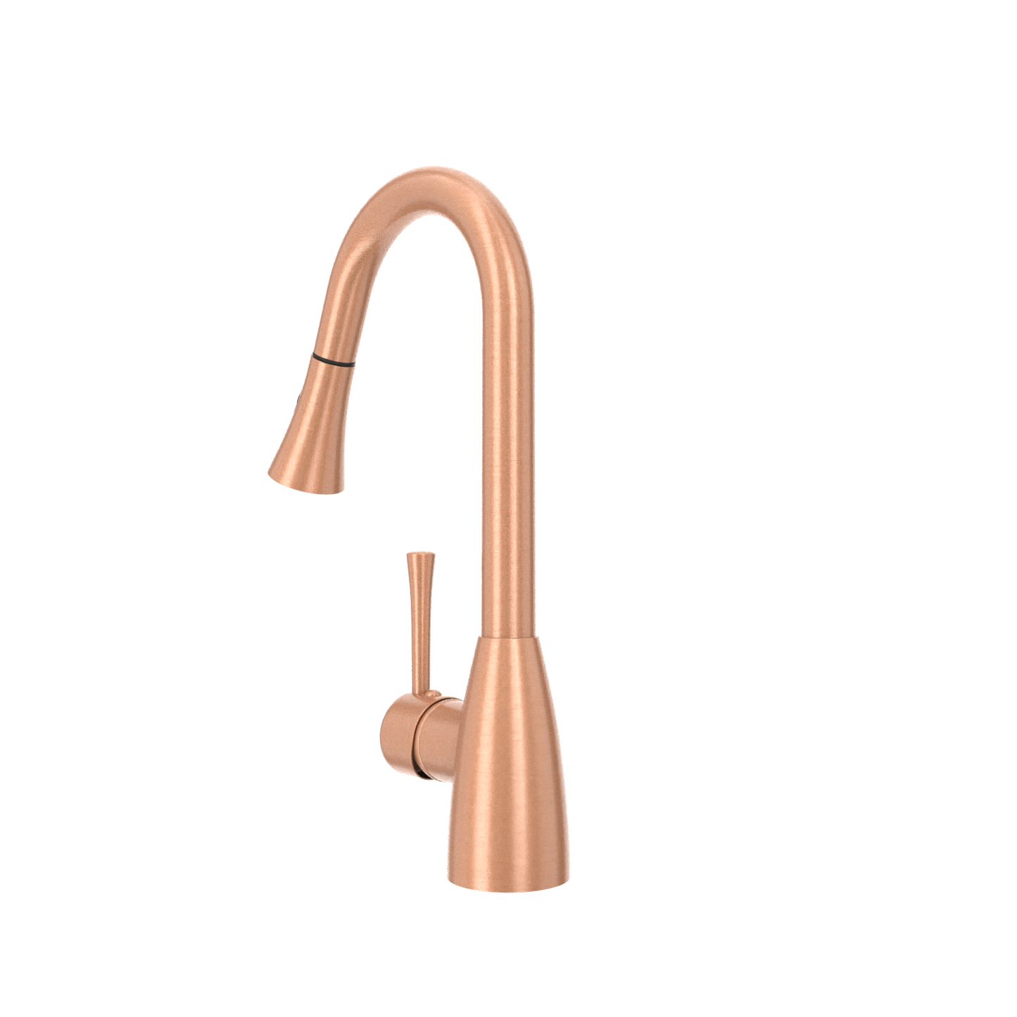 Copper Pull Out Kitchen Faucet, Single Level Solid Brass Kitchen Sink Faucets with Pull Down Sprayer - AK96455C