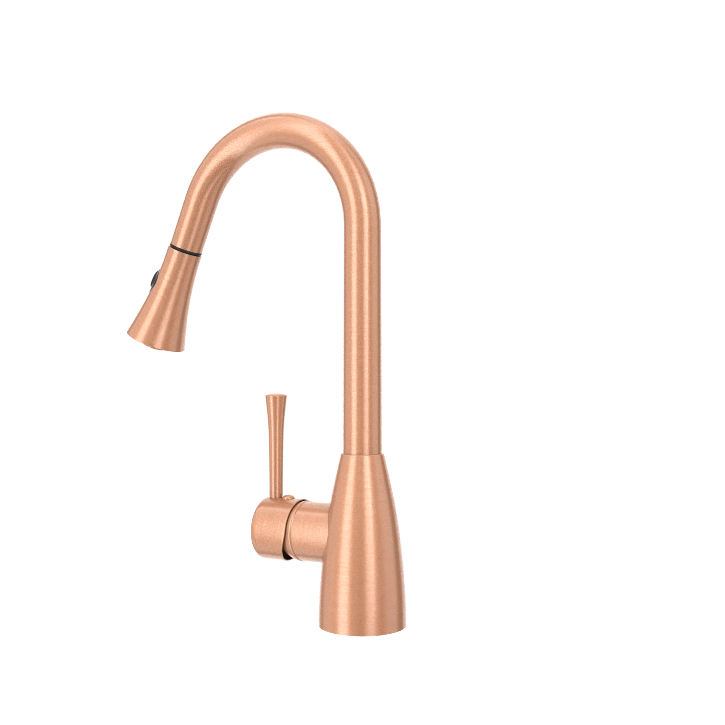 Copper Pull Out Kitchen Faucet, Single Level Solid Brass Kitchen Sink Faucets with Pull Down Sprayer - AK96455C