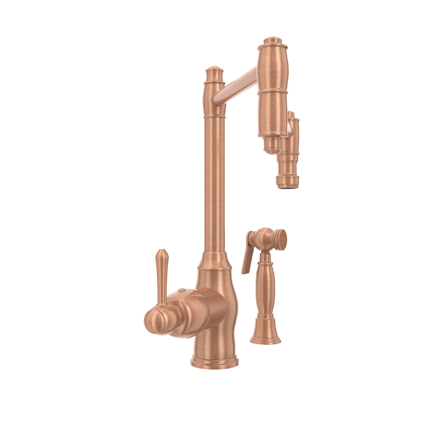 One-Handle Copper Pot Filler Kitchen Faucet with Side Sprayer - AK96918P2