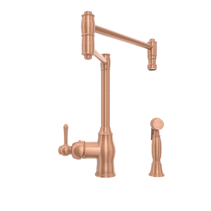 One-Handle Copper Pot Filler Kitchen Faucet with Side Sprayer - AK96918P1