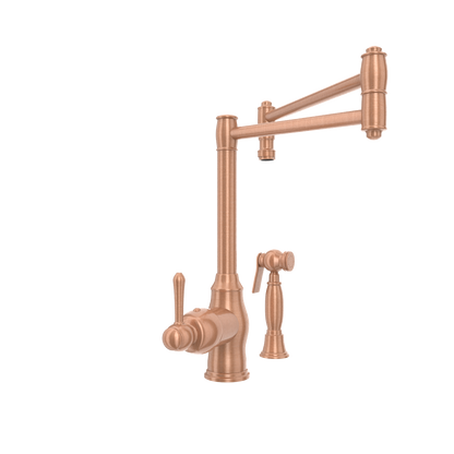 One-Handle Copper Pot Filler Kitchen Faucet with Side Sprayer - AK96918P1