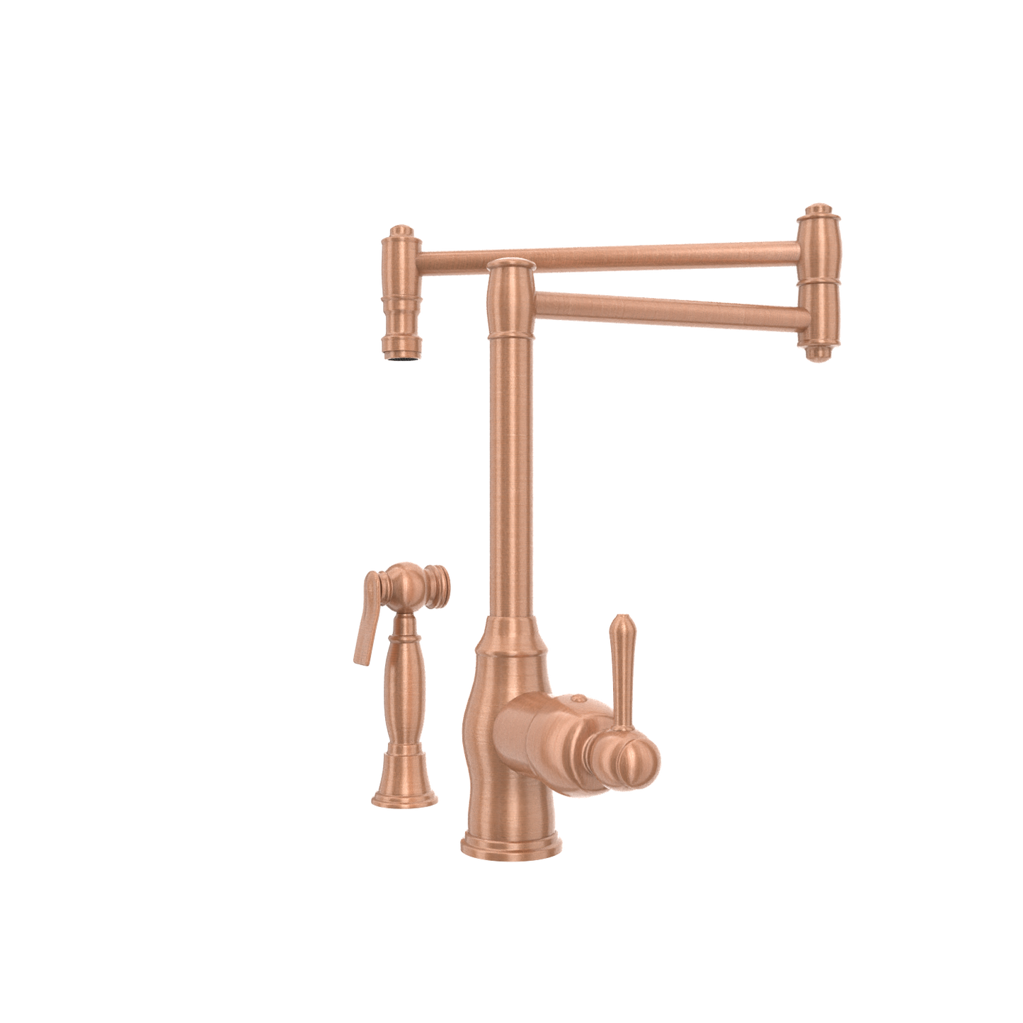 One-Handle Copper Pot Filler Kitchen Faucet with Side Sprayer - AK96918P1