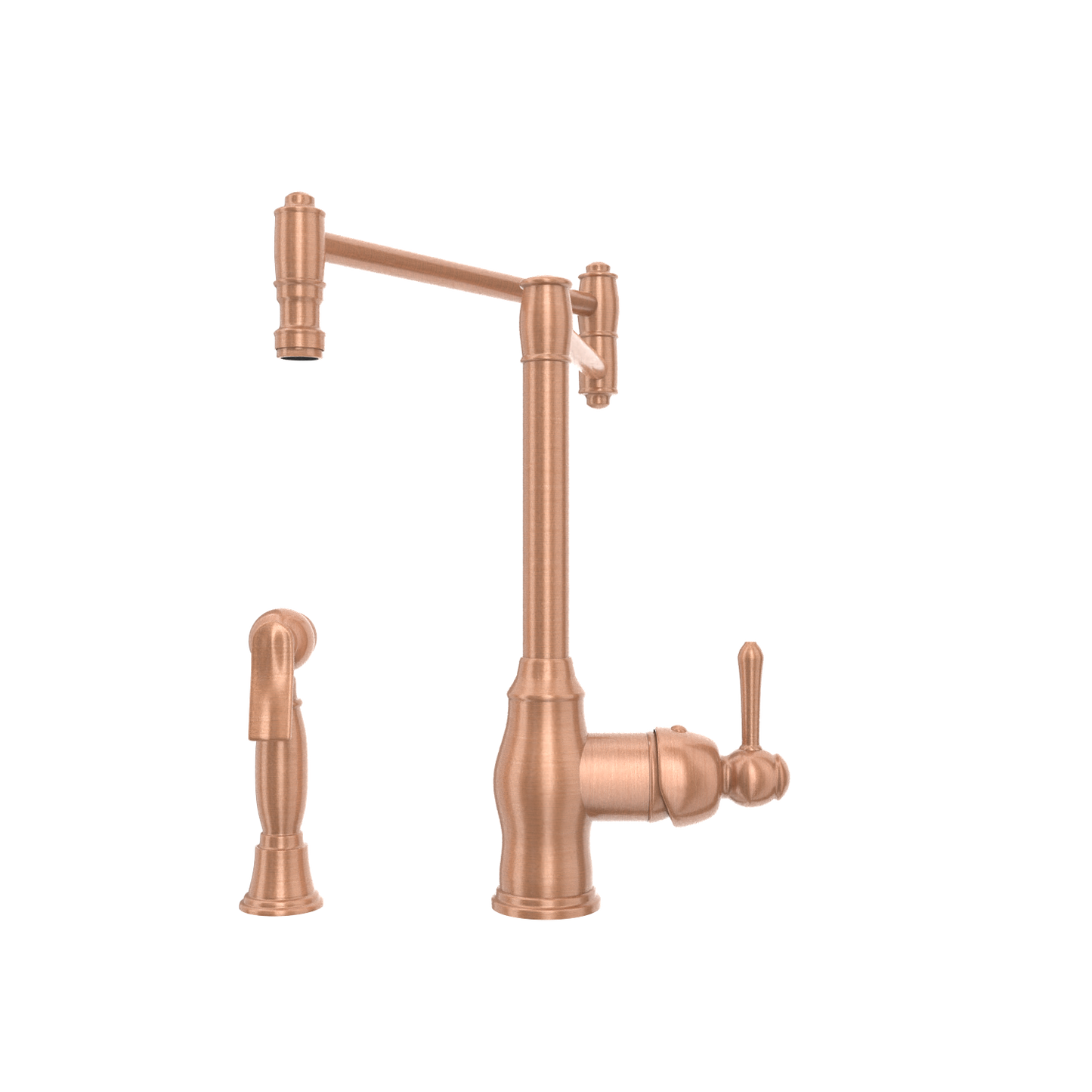 One-Handle Copper Pot Filler Kitchen Faucet with Side Sprayer - AK96918P1