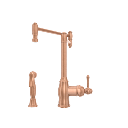 One-Handle Copper Pot Filler Kitchen Faucet with Side Sprayer - AK96918P1