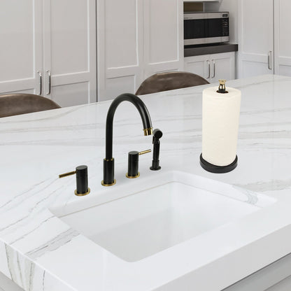 Copper Paper Towel Holder Roll Dispenser Stand for Kitchen Countertop & Dining Room Table - AK79303-C