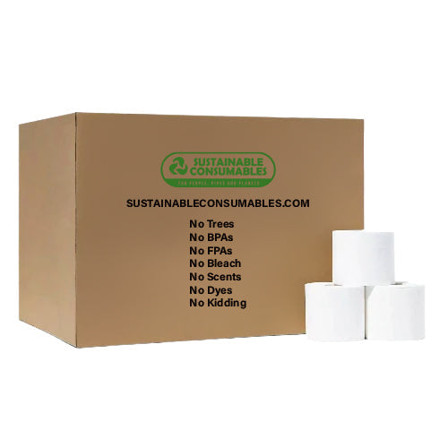 Bamboo Toilet Paper, 48 Rolls – 2-Ply, 1000 Sheets, Bulk for Business, Commercial & Schools