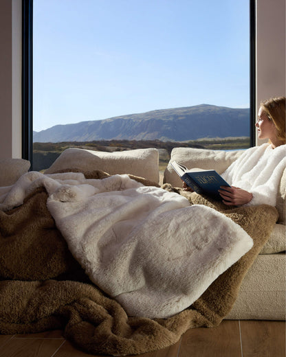 Breathable Faux Fur Comforter Bundle