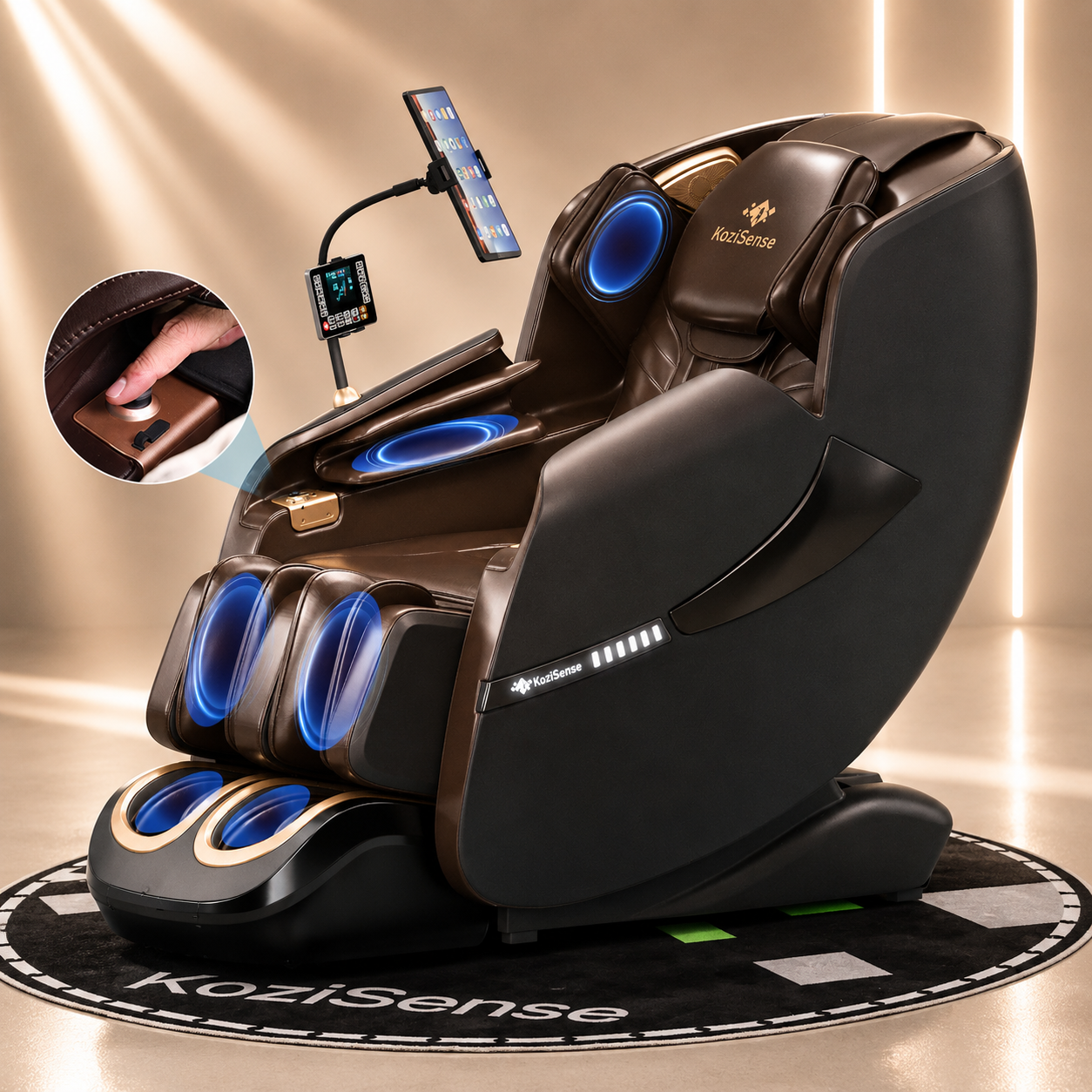 KoziSense 2026 Upgraded A18 3D SL-track Massage Chair - (All Black)