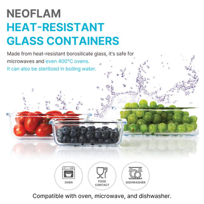 Cloc Glass Rectangular Food Storage