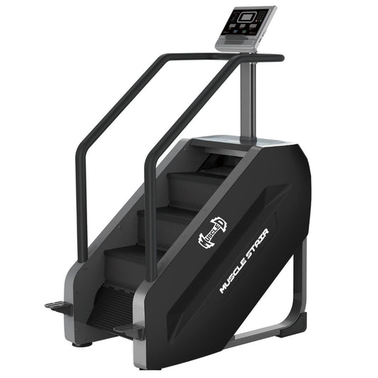 Commercial Stair Climber - Stepmill - LED Screen - Muscle D Fitness - Durable - Black - Heart Rate Monitor
