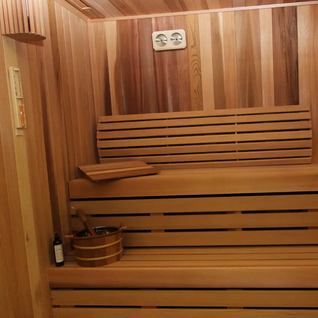 Custom Indoor Sauna Room - 6' x 6' x 8' - Finnish Sauna Builders