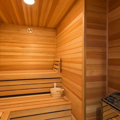 Custom Indoor Sauna Room - 5' x 7' x 8' - Finnish Sauna Builders