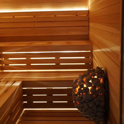 Custom Indoor Sauna Room - 6' x 7' x 8' - Finnish Sauna Builders