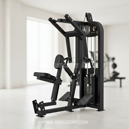 Excel Seated Row - Muscle D Fitness - Selectorized Back Row - Gas Shock Assisted Adjustments