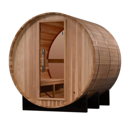 Golden Designs Zurich – 4 person Traditional Sauna – Hemlock, Touchscreen, Bluetooth, LED Lighting
