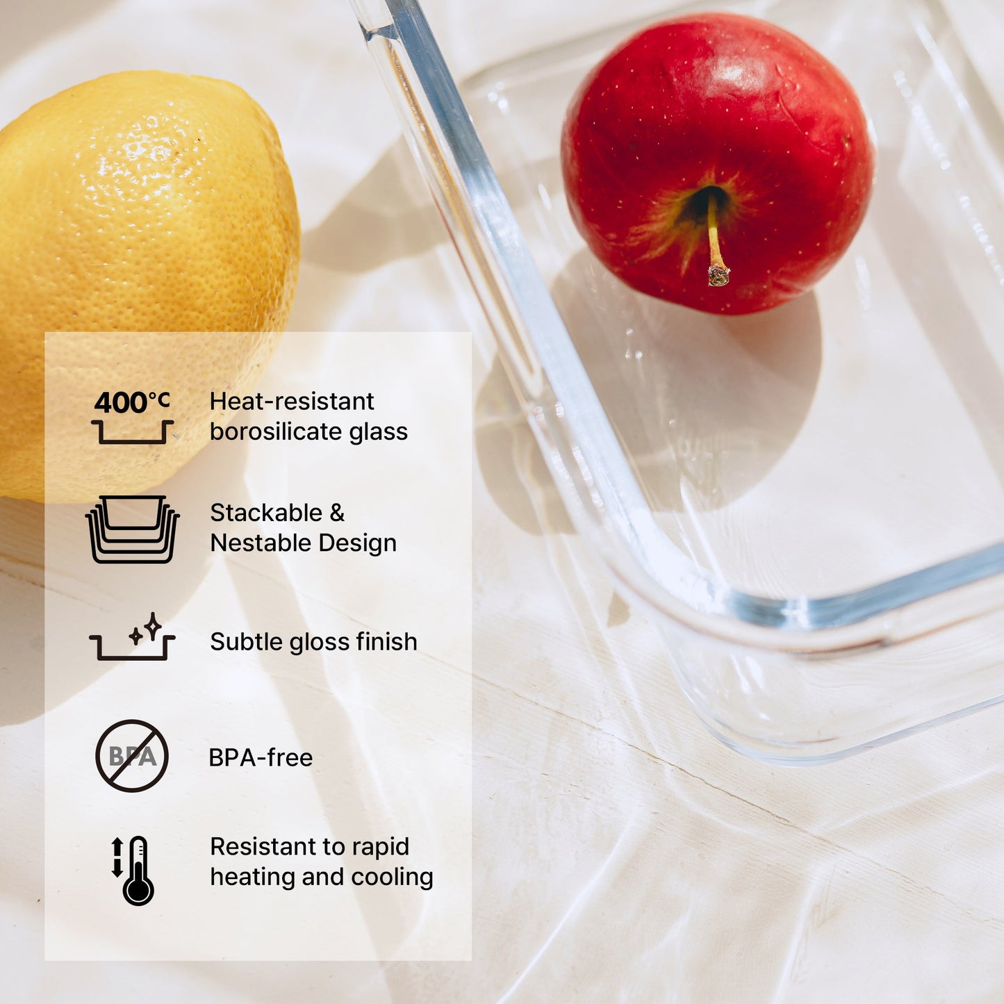 Glace Rectangular Food Storage