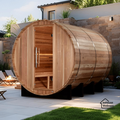 Golden Designs "Klosters" 6-Person Outdoor Barrel Traditional Sauna