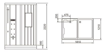 AquaSteam Sauna HS201F8 — Luxury Steam & Sauna Spa Enclosure