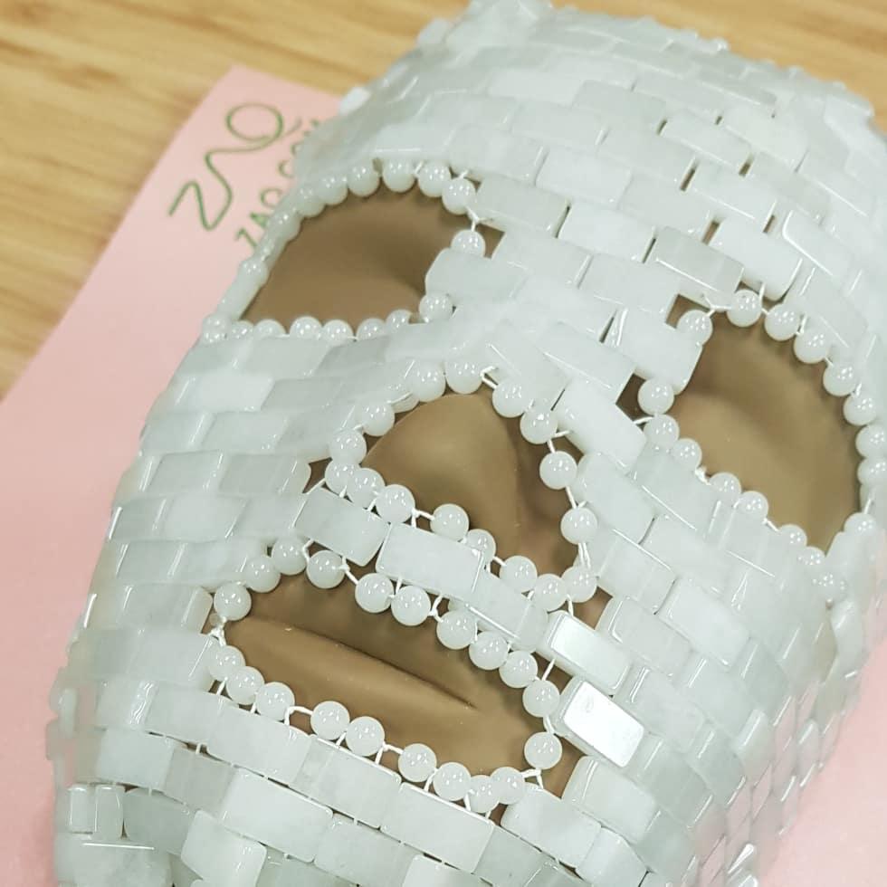 ZAQ White Jade FACE MASK - Handmade