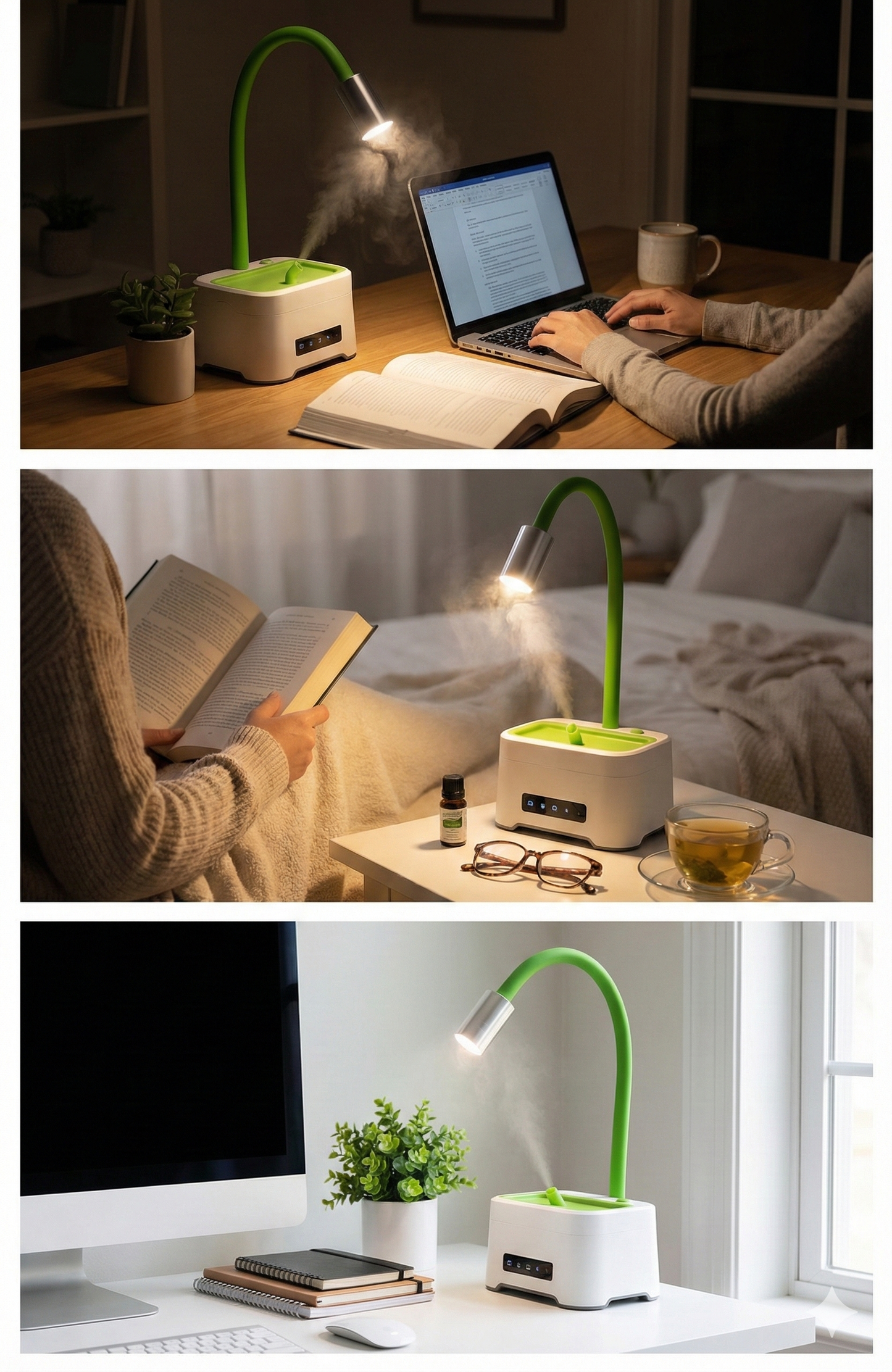 ZAQ Lumin Aromatherapy Diffuser | Ultrasonic Mist, LED Lamp & Humidifier