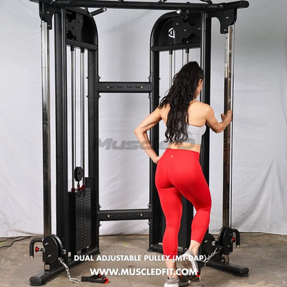 Muscle D Fitness Dual Adjustable Pulley – Two Stack Cable Machine