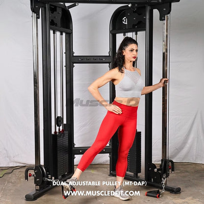 Muscle D Fitness Dual Adjustable Pulley – Two Stack Cable Machine