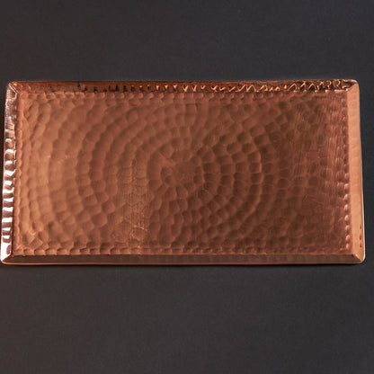 Chequer Copper Serving Tray