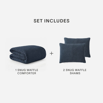 Snug Waffle Comforter Bundle