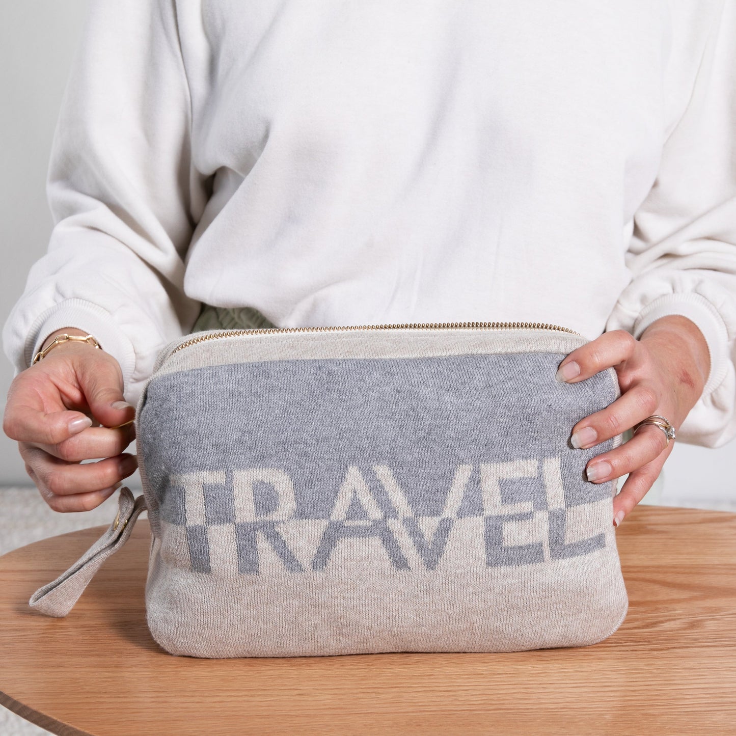 Dual Travel Organic Cotton Travel Blanket and Eye Mask Set