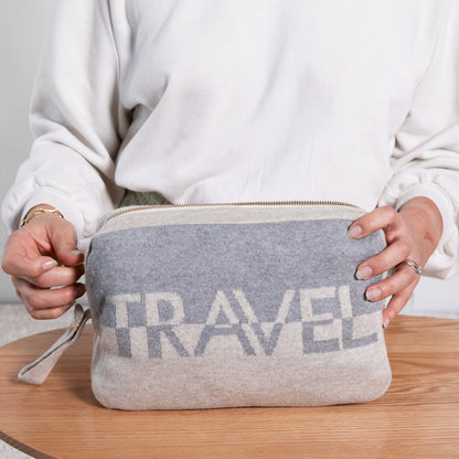 Dual Travel Organic Cotton Travel Blanket and Eye Mask Set