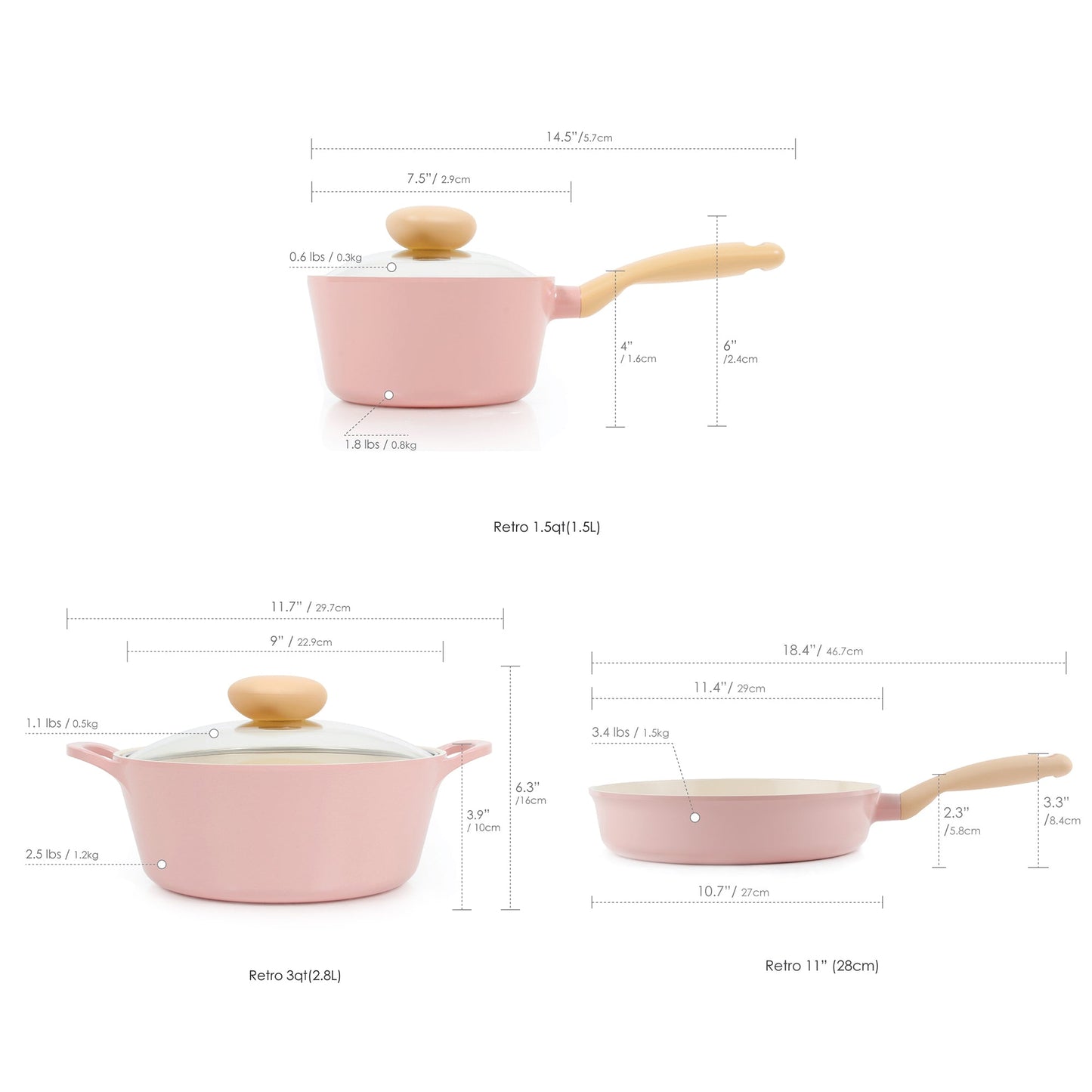 Retro 6 PCS Set