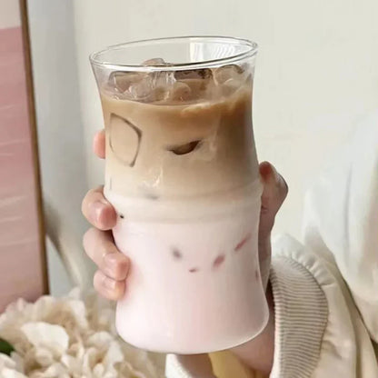 Glass Bamboo Knot Mug - Cute Clear Glass Coffee Cup for Hot or Cold Drinks