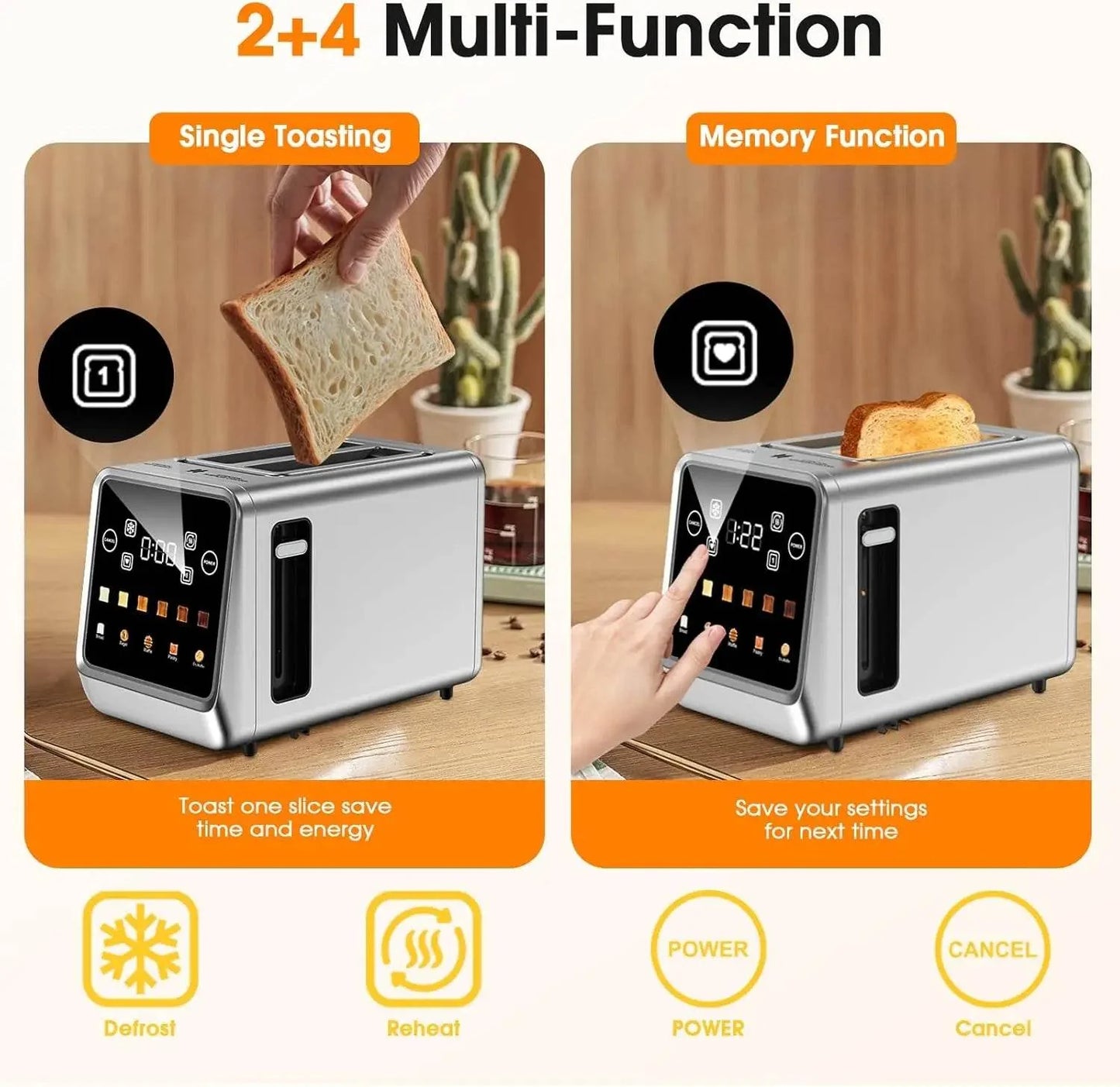 Stainless Steel Smart Digital Toaster