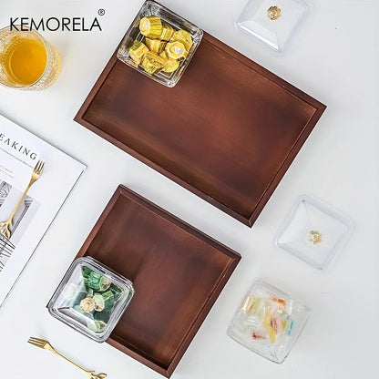 Bamboo Wooden Rectangular Tea Tray | Elegant Tea Cup Stand Tray for Dining