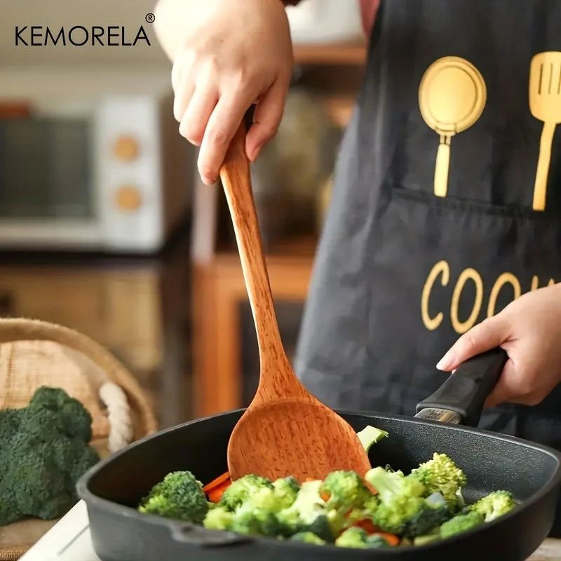 4-Piece Wooden Kitchen Utensil Set | Eco-Friendly Cooking Spoons and Spatula