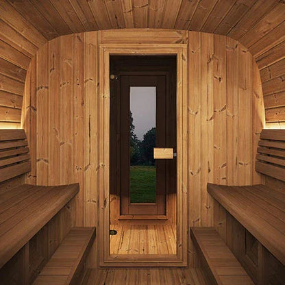 SaunaLife Model CL12GCP Cube-Series Outdoor Home Sauna with Huum Heater