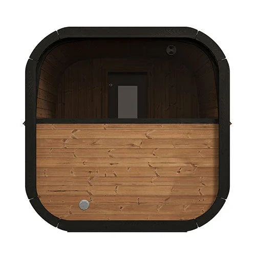 SaunaLife Model CL12GCP Cube-Series Outdoor Home Sauna with Huum Heater