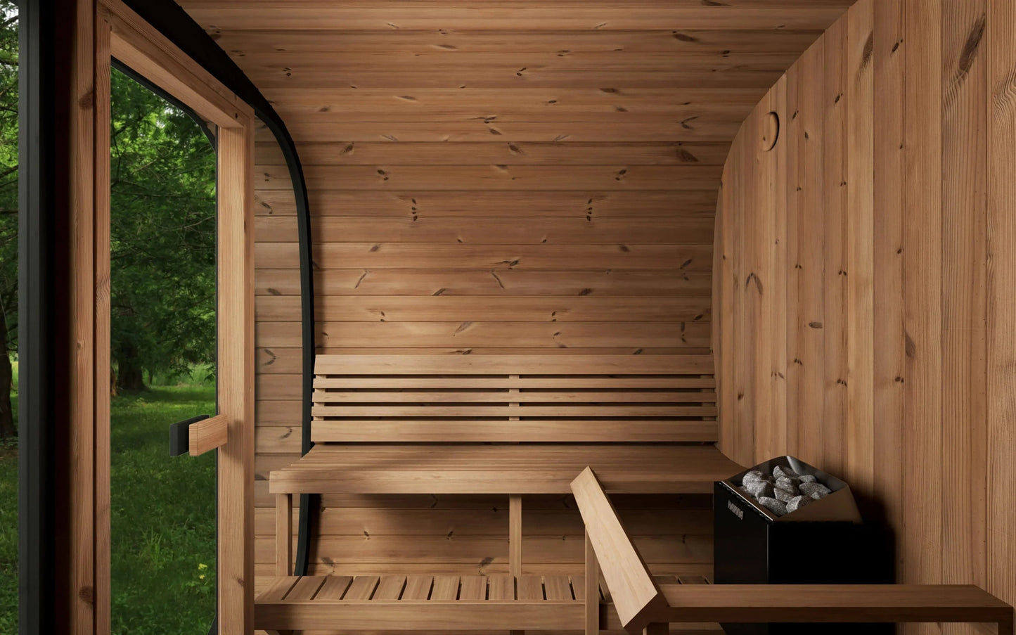 SaunaLife Model CL7G Cube-Series Outdoor Sauna | 6 Persons