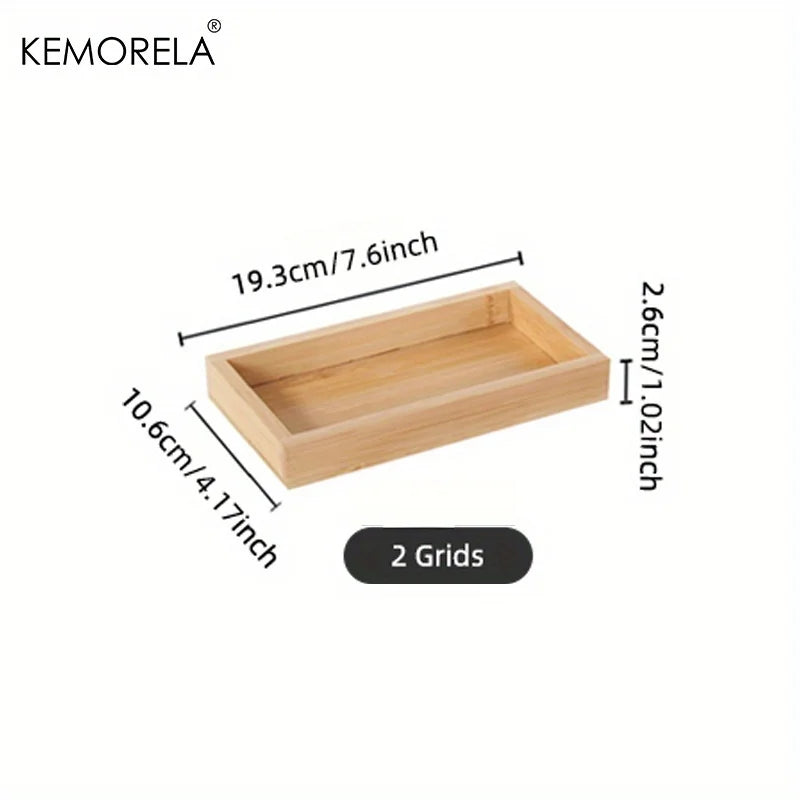 Bamboo Wooden Rectangular Tea Tray | Elegant Tea Cup Stand Tray for Dining