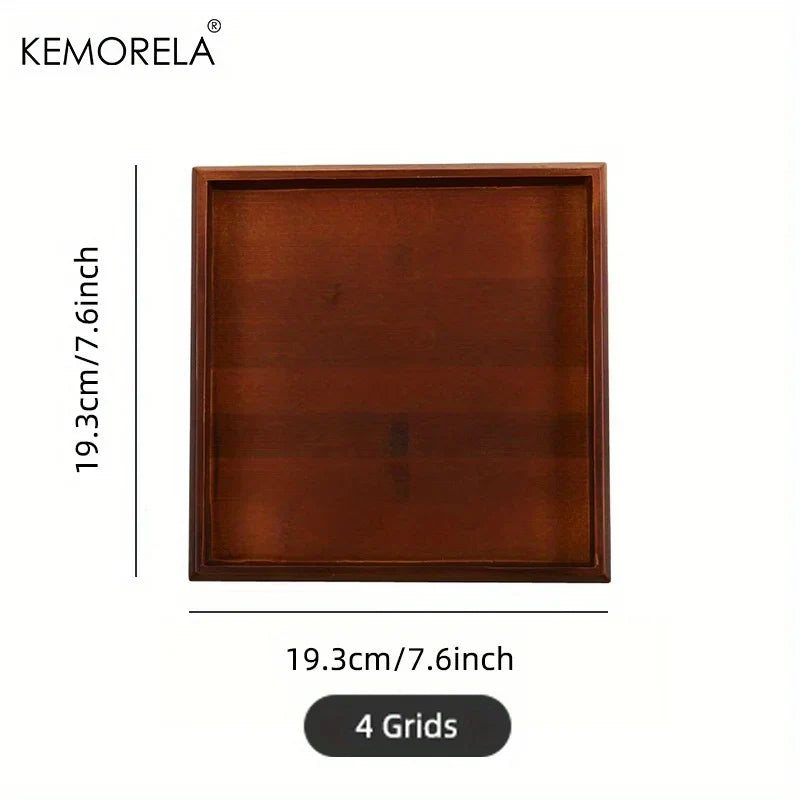 Bamboo Wooden Rectangular Tea Tray | Elegant Tea Cup Stand Tray for Dining