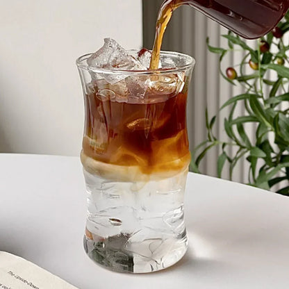 Glass Bamboo Knot Mug - Cute Clear Glass Coffee Cup for Hot or Cold Drinks
