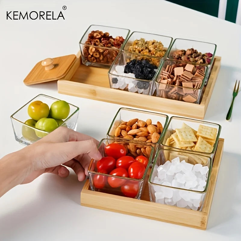 Bamboo Wooden Rectangular Tea Tray | Elegant Tea Cup Stand Tray for Dining