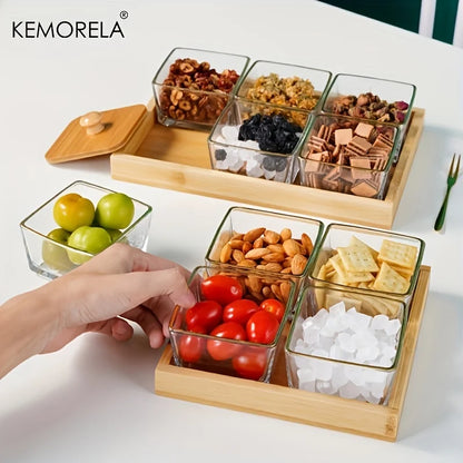 Bamboo Wooden Rectangular Tea Tray | Elegant Tea Cup Stand Tray for Dining