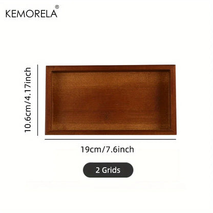 Bamboo Wooden Rectangular Tea Tray | Elegant Tea Cup Stand Tray for Dining