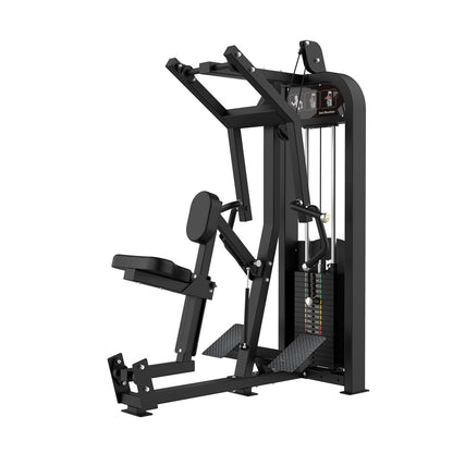 Excel Seated Row - Muscle D Fitness - Selectorized Back Row - Gas Shock Assisted Adjustments