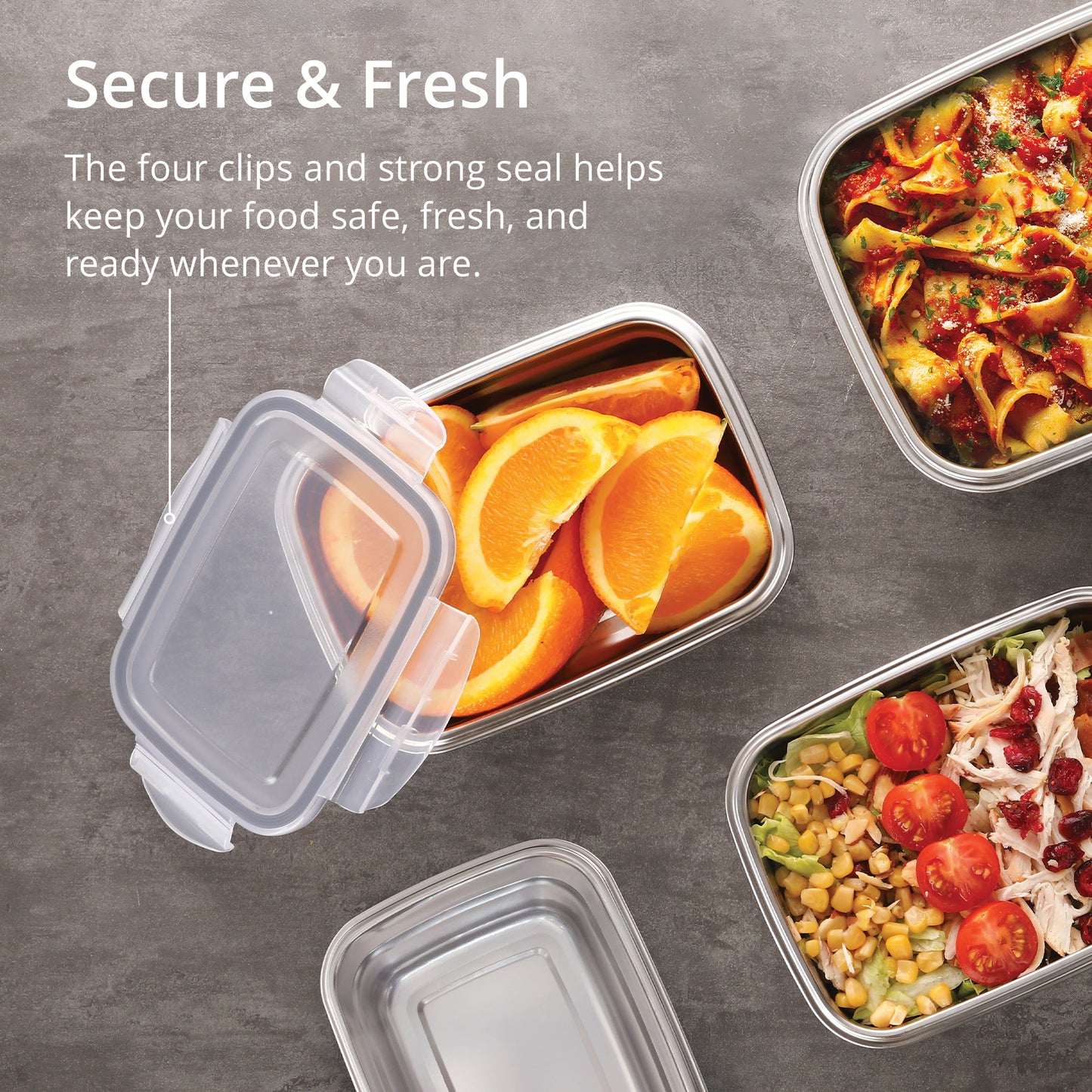 Stainless Steel Rectangular Food Container