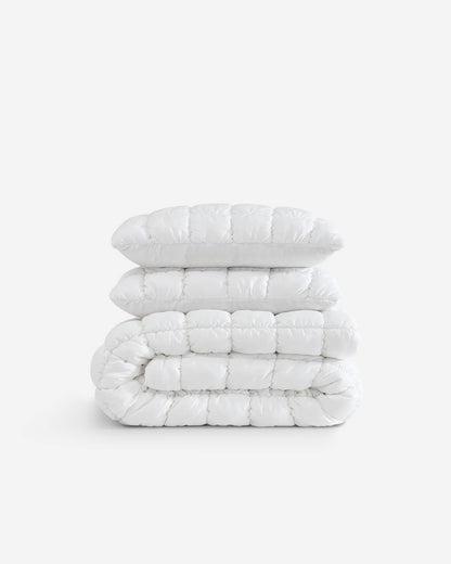 Silky Lyocell Puff Comforter Bundle